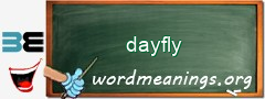 WordMeaning blackboard for dayfly